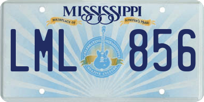 MS license plate LML856