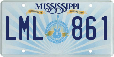 MS license plate LML861