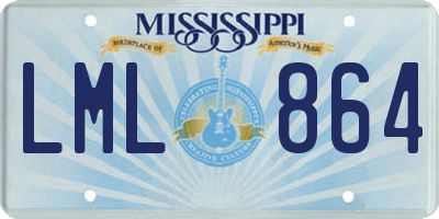 MS license plate LML864