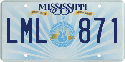 MS license plate LML871