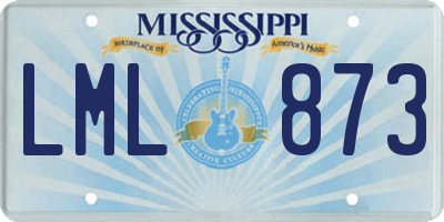 MS license plate LML873
