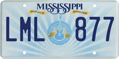 MS license plate LML877