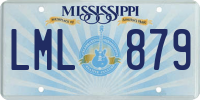 MS license plate LML879