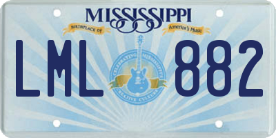 MS license plate LML882