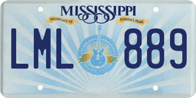 MS license plate LML889