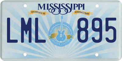 MS license plate LML895