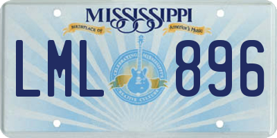 MS license plate LML896