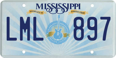 MS license plate LML897