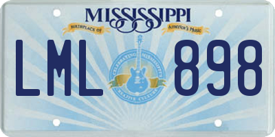 MS license plate LML898