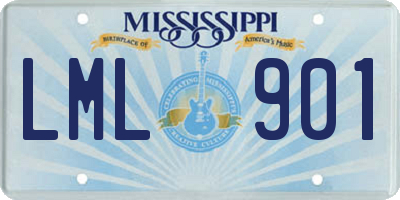 MS license plate LML901
