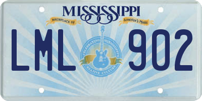 MS license plate LML902