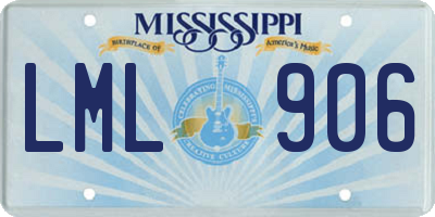 MS license plate LML906