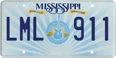 MS license plate LML911