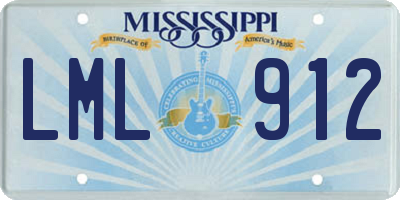 MS license plate LML912