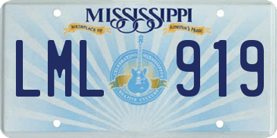 MS license plate LML919