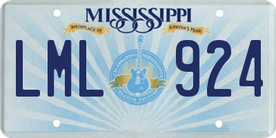 MS license plate LML924