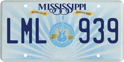 MS license plate LML939