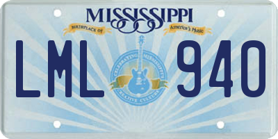 MS license plate LML940