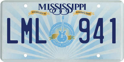 MS license plate LML941