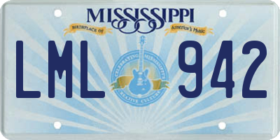 MS license plate LML942