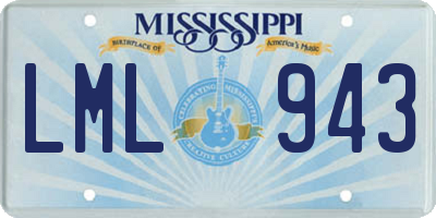 MS license plate LML943