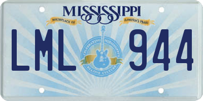 MS license plate LML944