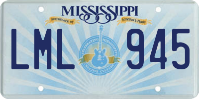 MS license plate LML945