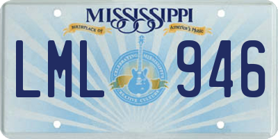MS license plate LML946