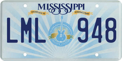 MS license plate LML948