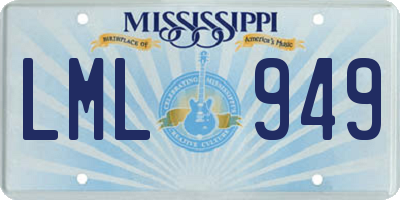 MS license plate LML949