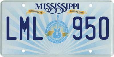MS license plate LML950