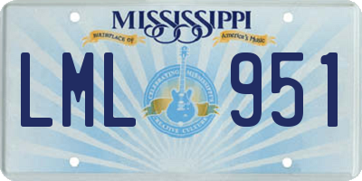MS license plate LML951
