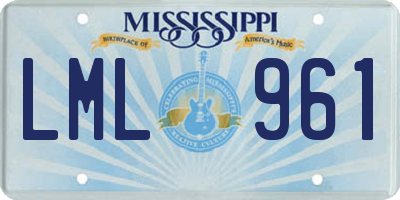 MS license plate LML961