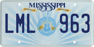 MS license plate LML963