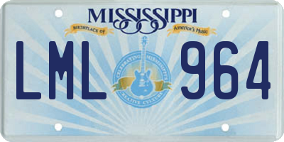 MS license plate LML964