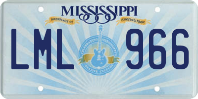 MS license plate LML966