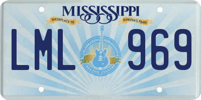 MS license plate LML969
