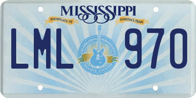 MS license plate LML970