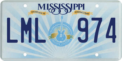 MS license plate LML974