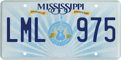 MS license plate LML975