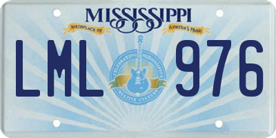 MS license plate LML976