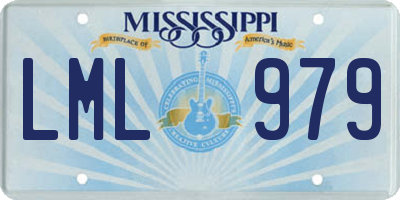 MS license plate LML979
