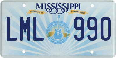 MS license plate LML990