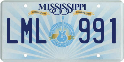 MS license plate LML991