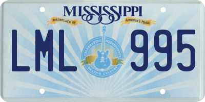 MS license plate LML995