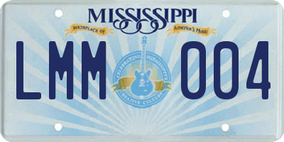 MS license plate LMM004
