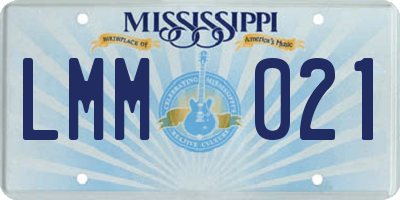 MS license plate LMM021