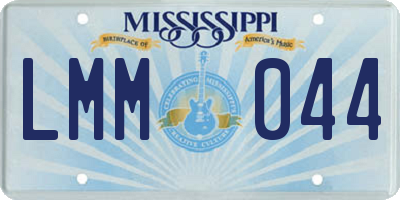 MS license plate LMM044