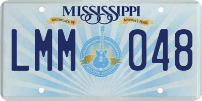 MS license plate LMM048