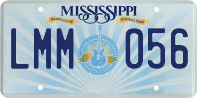 MS license plate LMM056